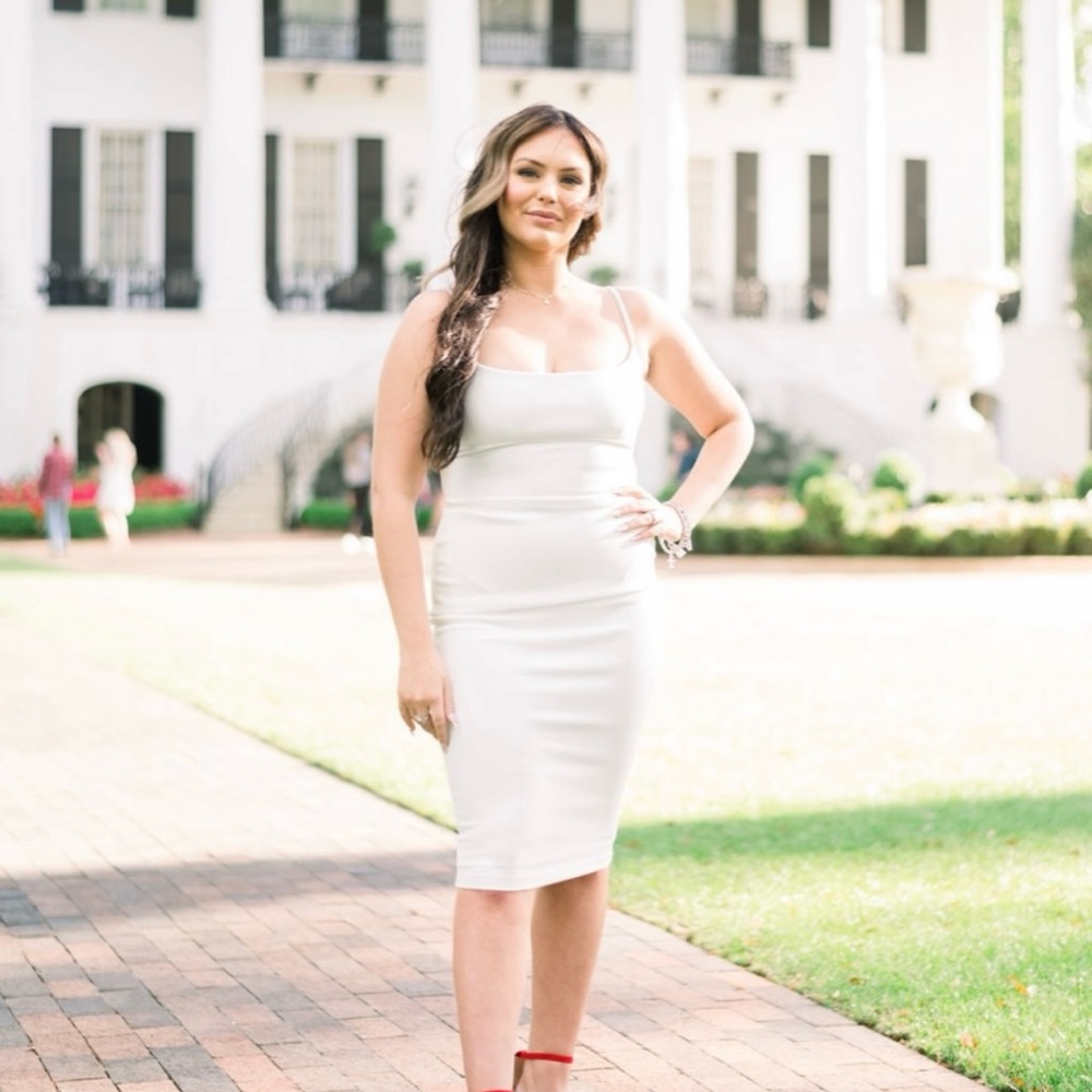 Nookie Bailey Midi Dress in Ivory